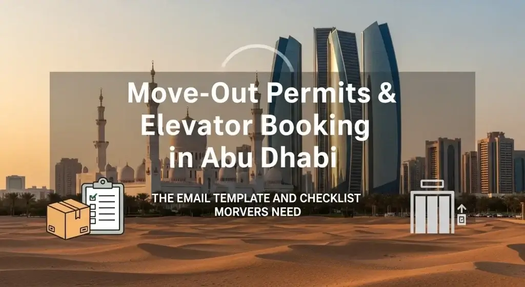 Move-Out Permits & Elevator Booking in Abu Dhabi: The Email Template and Checklist Movers Need